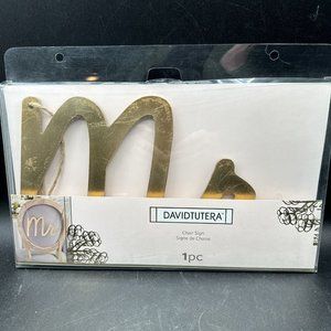 Wedding Celebration Gold Chair Sign David Tutera Mr Back of Chair Mr. Sign